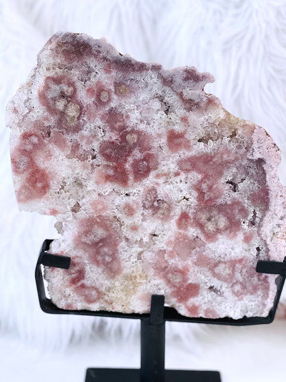 Pink Amethyst, 5.9kg Pink Amethyst Slab on Stands,  Amazing Pink Amethyst Druzy Slabs, Natural Pink Amethyst on Stand, Crystal Gift,