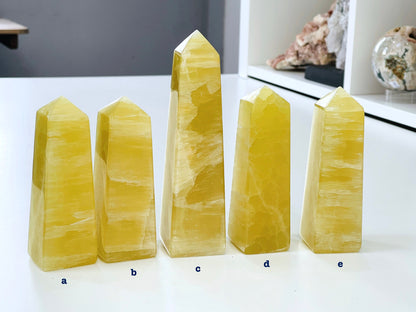 Lemon Calcite Towers, high quality natural lemon calcite towers,  crystal tower healing crystal,home decoration, crystal gift