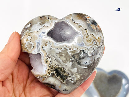 Druzy Agate Heart