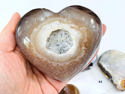 Druzy Agate Heart