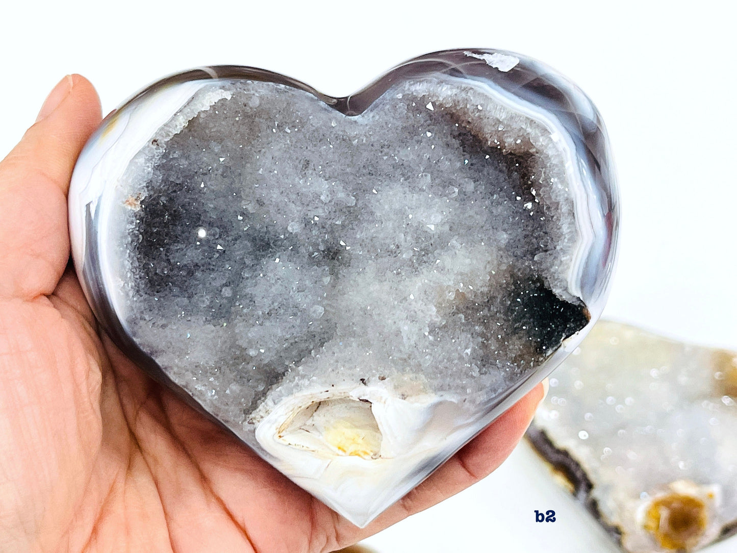 Druzy Agate Heart