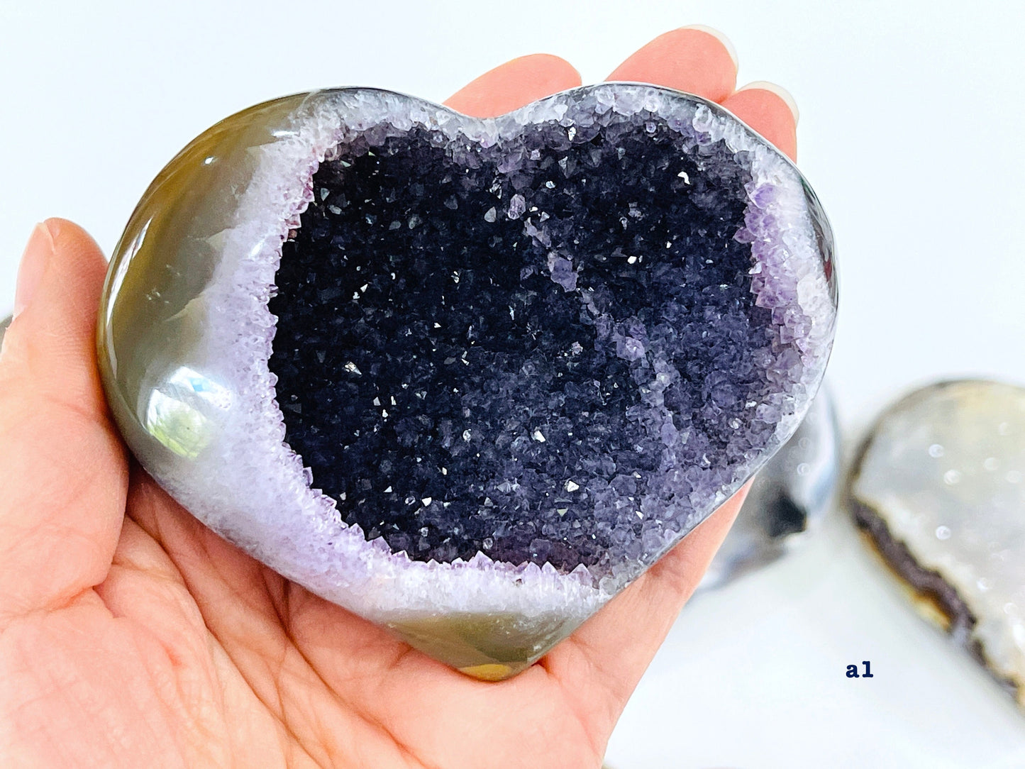 Druzy Agate Heart