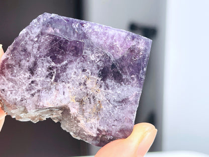 New Find Purple Fluorite Crystal from the Lady Annabella Mine, Weardale, Fluorescent Fluorite Specimen,Raw Fluorite, Mineral Specimen- P3