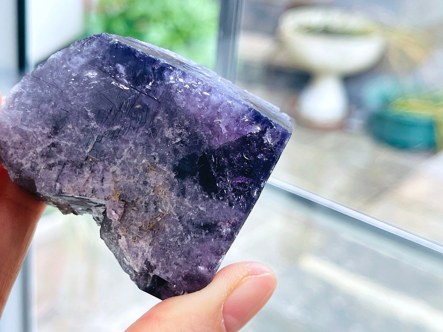 New Find Purple Fluorite Crystal from the Lady Annabella Mine, Weardale, Fluorescent Fluorite Specimen,Raw Fluorite, Mineral Specimen- P3