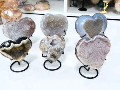 Druzy Agate Heart