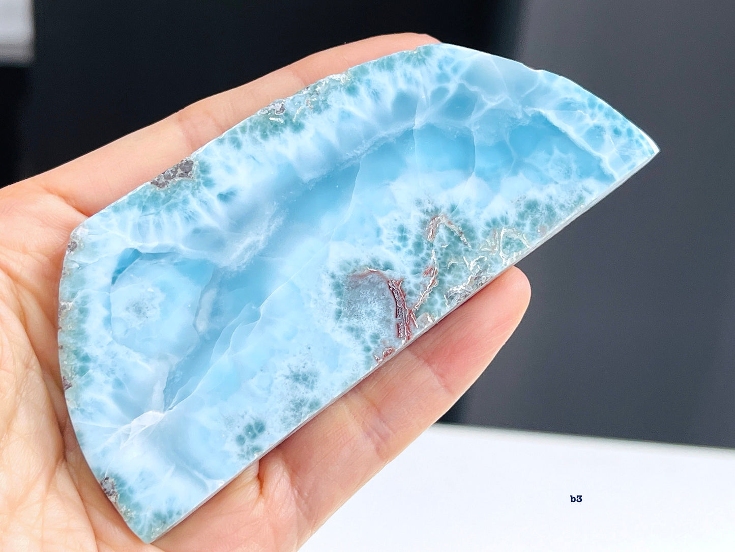 Larimar Freeform, Large Polished Larimar Slab, Polished Larimar Slabs, High Quality Larimar, Larimar Jewellery DIY, Crystal Gift