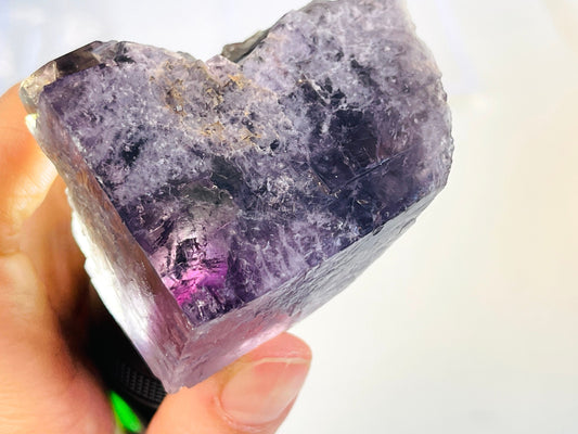 New Find Purple Fluorite Crystal from the Lady Annabella Mine, Weardale, Fluorescent Fluorite Specimen,Raw Fluorite, Mineral Specimen- P3