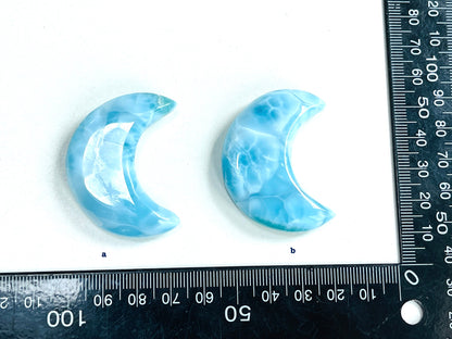 Larimar Crescent, AAA+ Grade Natural Larimar half Moon, Large Larimar Crescent, High Quality Larimar, Larimar Jewellery DIY, Crystal Gift