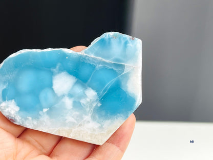 Larimar Freeform, Large Polished Larimar Slab, Polished Larimar Slabs, High Quality Larimar, Larimar Jewellery DIY, Crystal Gift