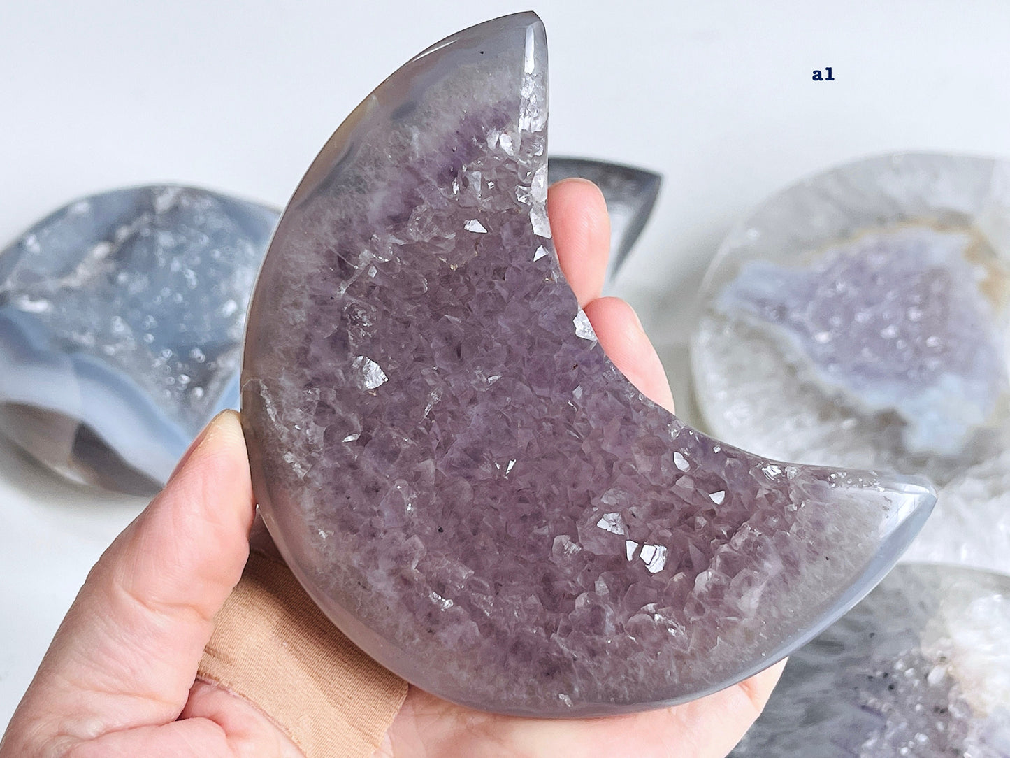 Druzy Agate Geode Moon