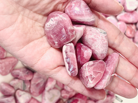 Rhodochrosite Tumbled Stone, Jumbo Argentina Banded Rhodochrosite Crystal, Rhodochrosite from Argentina, Pink Rhodochrosite