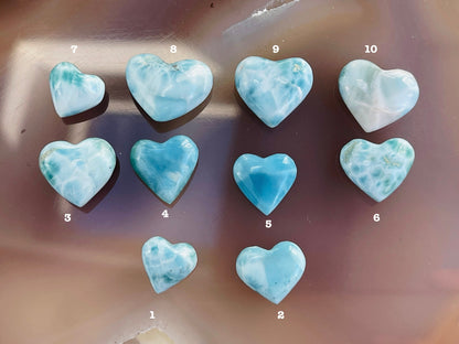 Larimar, Mini Larimar Heart, AAA+ Grade Natural Larimar Heart, High Quality Larimar, Larimar Jewellery DIY, Crystal Gift, Gift for her