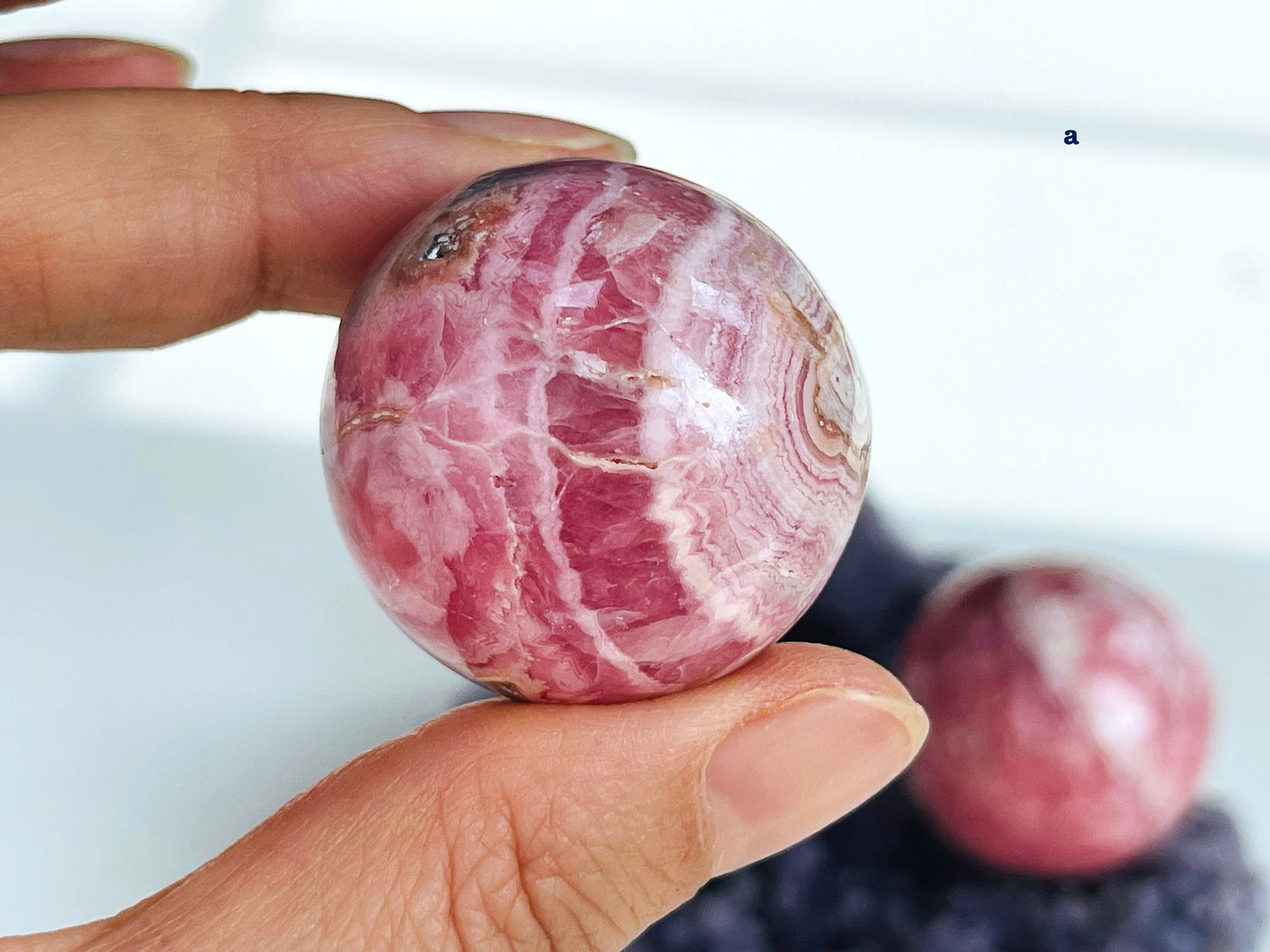 Gemmy Natural Rhodochrosite spheres