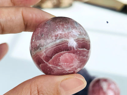 Gemmy Natural Rhodochrosite spheres