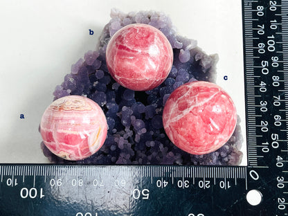 Gemmy Natural Rhodochrosite spheres