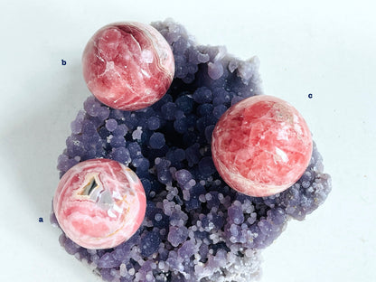 Gemmy Natural Rhodochrosite spheres