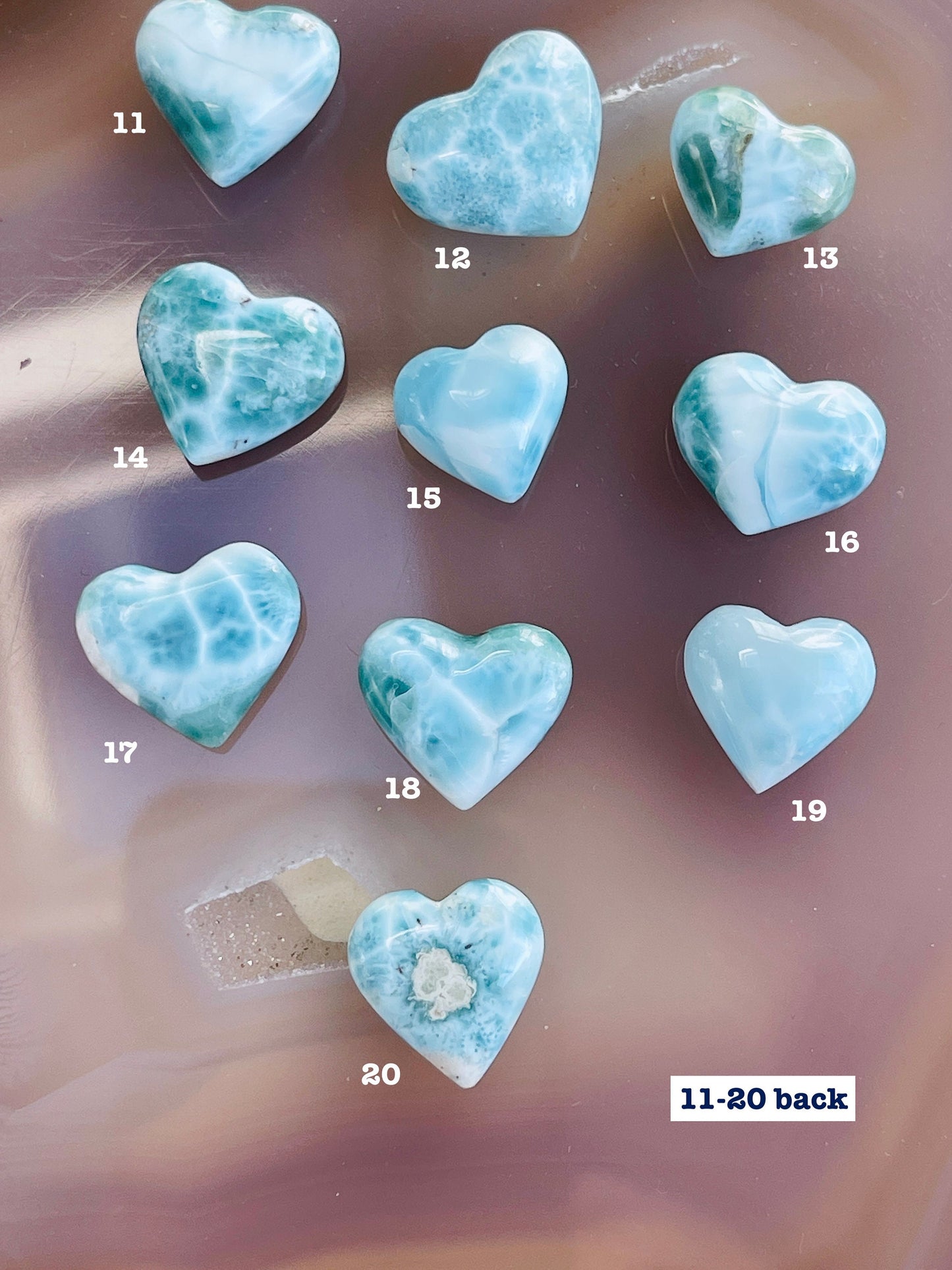 Larimar, Mini Larimar Heart, AAA+ Grade Natural Larimar Heart, High Quality Larimar, Larimar Jewellery DIY, Crystal Gift, Gift for her