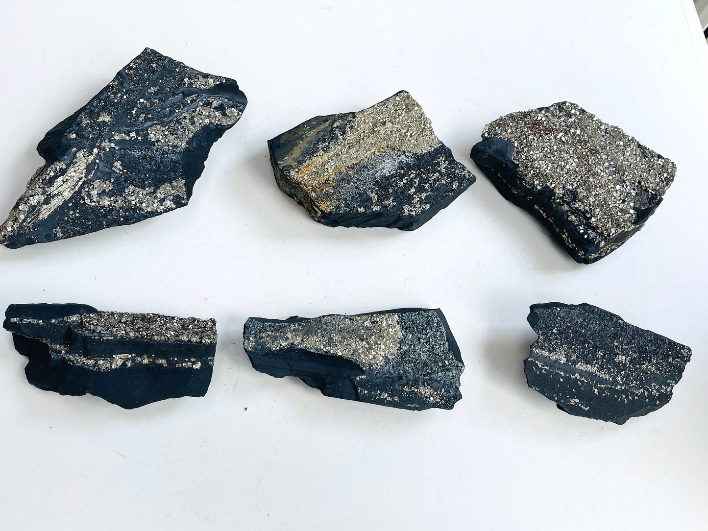 Shungite with Pyrite from Brazil, Natural Shungite, Natural Pyrite specimen, Crystal gift, Raw Shungite