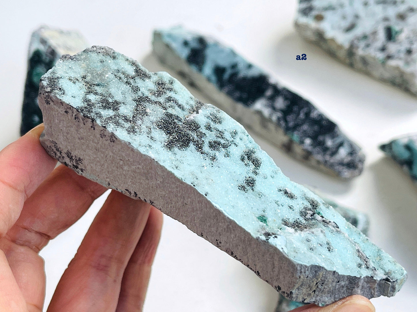 Druzy Chrysocolla with Dendrite