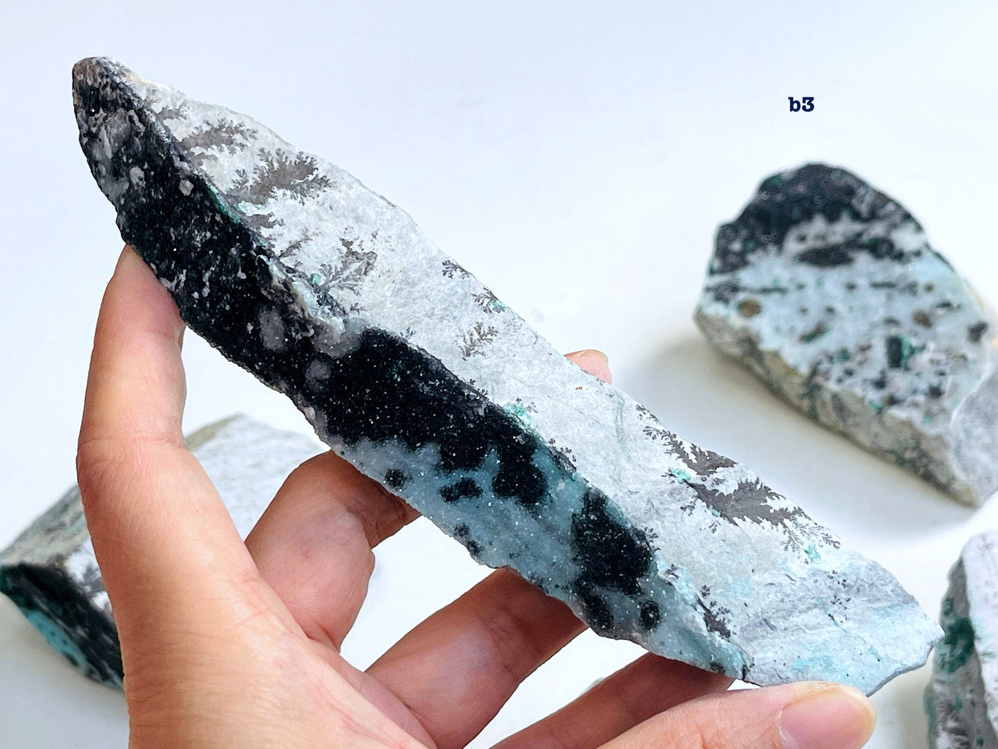 Druzy Chrysocolla with Dendrite