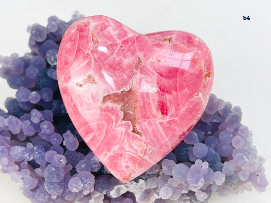 Natural Rhodochrosite heart, 38-49mm Argentina Banded Rhodochrosite heart , Top Grade Rhodochrosite from Argentina, Pink Rhodochrosite