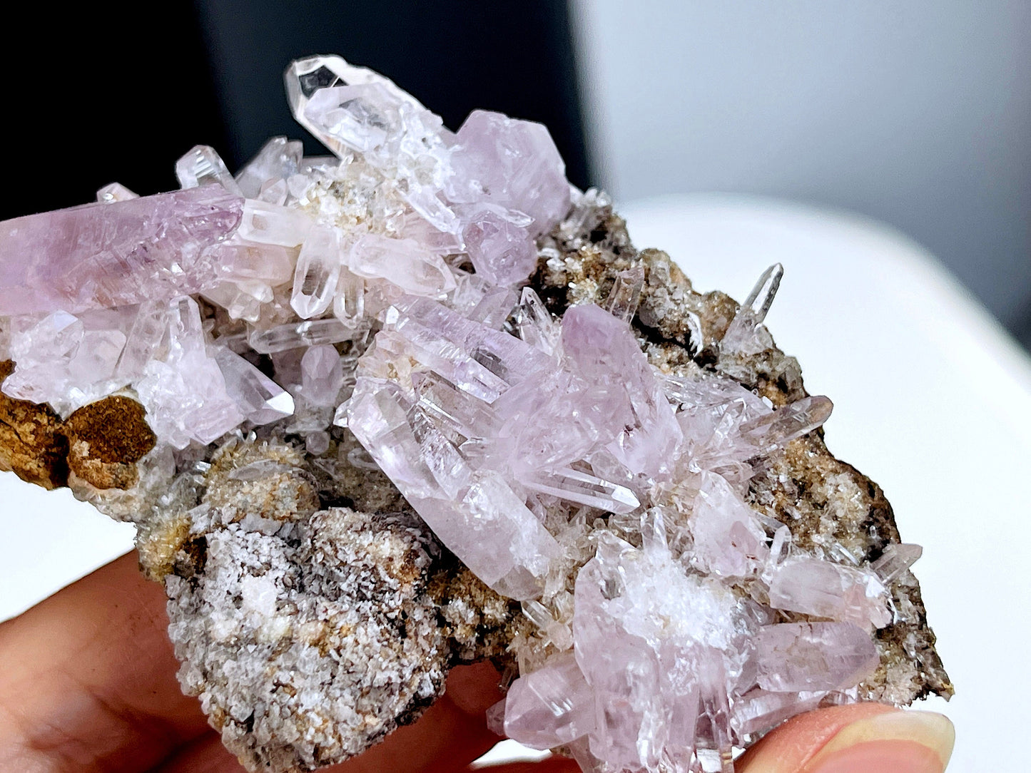 Vera Cruz Amethyst Cluster on Matrix, High Quality Vera Cruz Amethyst Specimen, Vera Cruz Amethyst Point, Natural Vera Cruz Amethyst Crystal