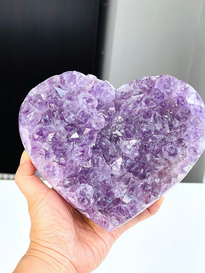 1.87kg Druzy Amethyst Crystal Heart