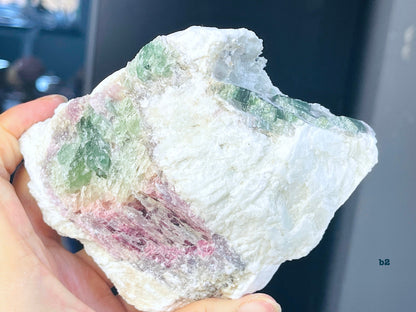 Watermelon Tourmaline Specimen, multicolor tourmaline , raw bi-color tourmaline, natural watermelon tourmaline specimen, crystal gift-3