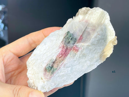 Watermelon Tourmaline Specimen, multicolor tourmaline , raw bi-color tourmaline, natural watermelon tourmaline specimen, crystal gift-3