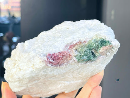 Watermelon Tourmaline Specimen, multicolor tourmaline , raw bi-color tourmaline, natural watermelon tourmaline specimen, crystal gift-3