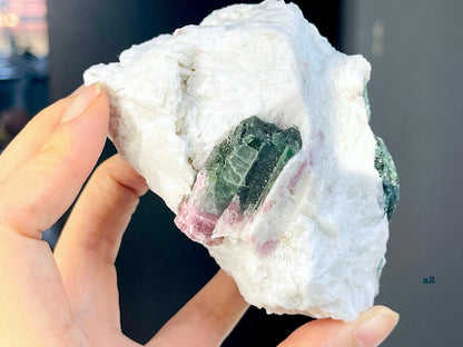 Watermelon Tourmaline Specimen, multicolor tourmaline , raw bi-color tourmaline, natural watermelon tourmaline specimen, crystal gift-3