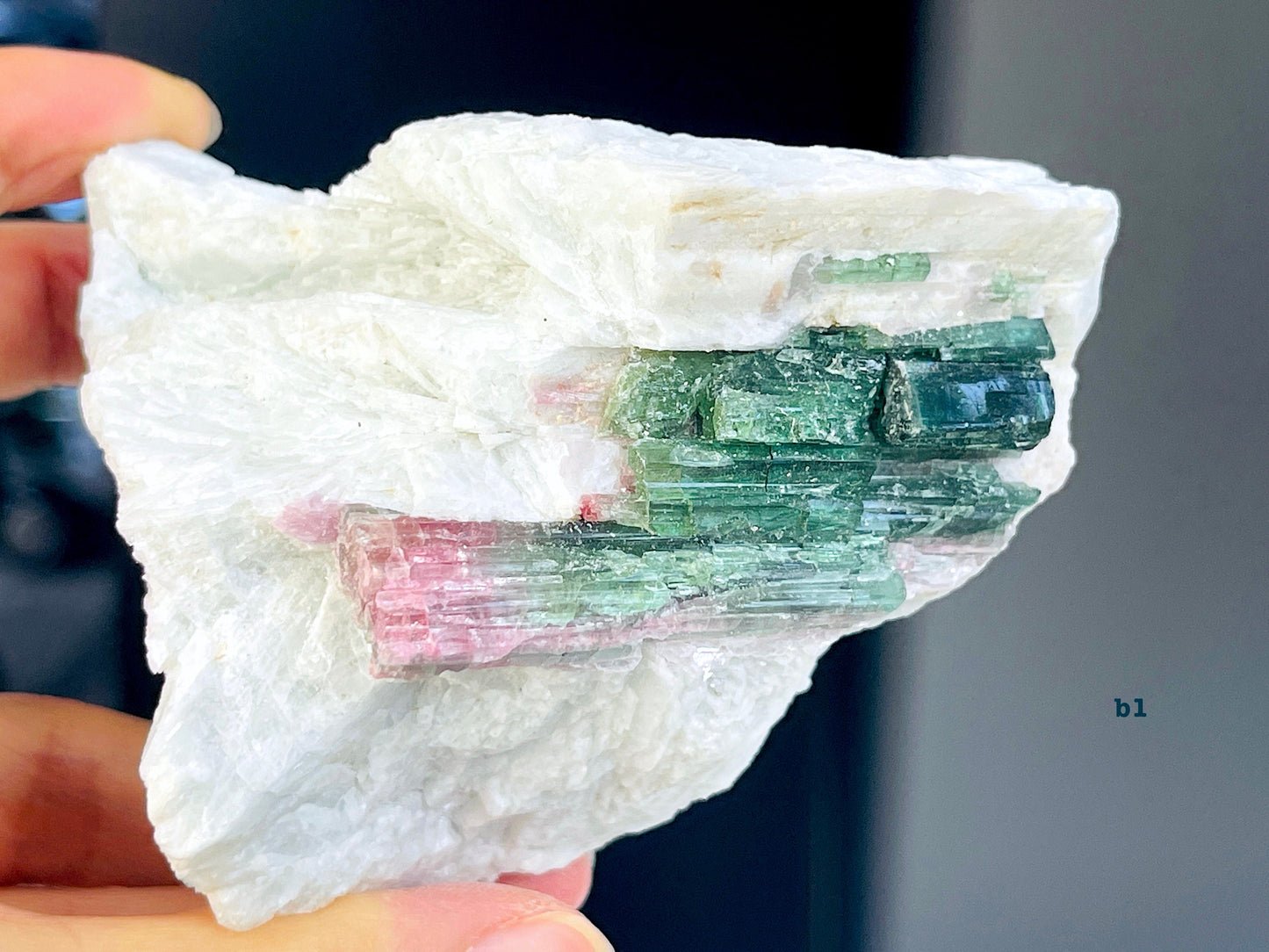 Watermelon Tourmaline Specimen, multicolor tourmaline , raw bi-color tourmaline, natural watermelon tourmaline specimen, crystal gift-2