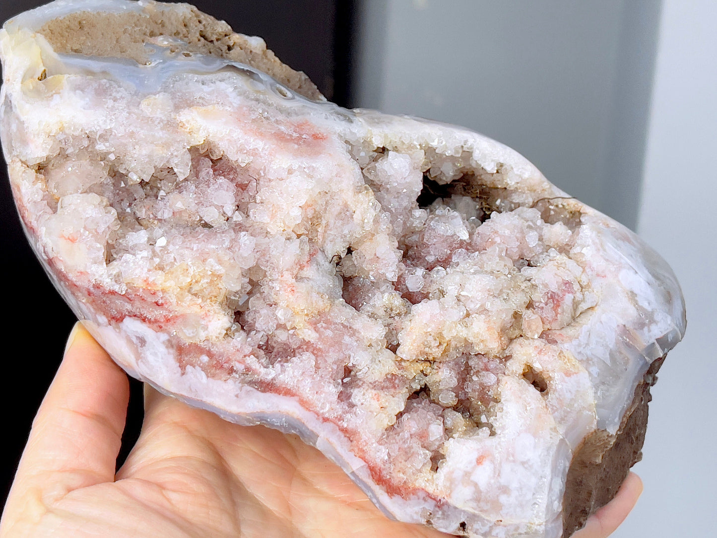 Pink Amethyst Freeform, 1.22kg Super Druzy Pink Amethyst crystal freefrom, amazing Pink Amethyst Freeform