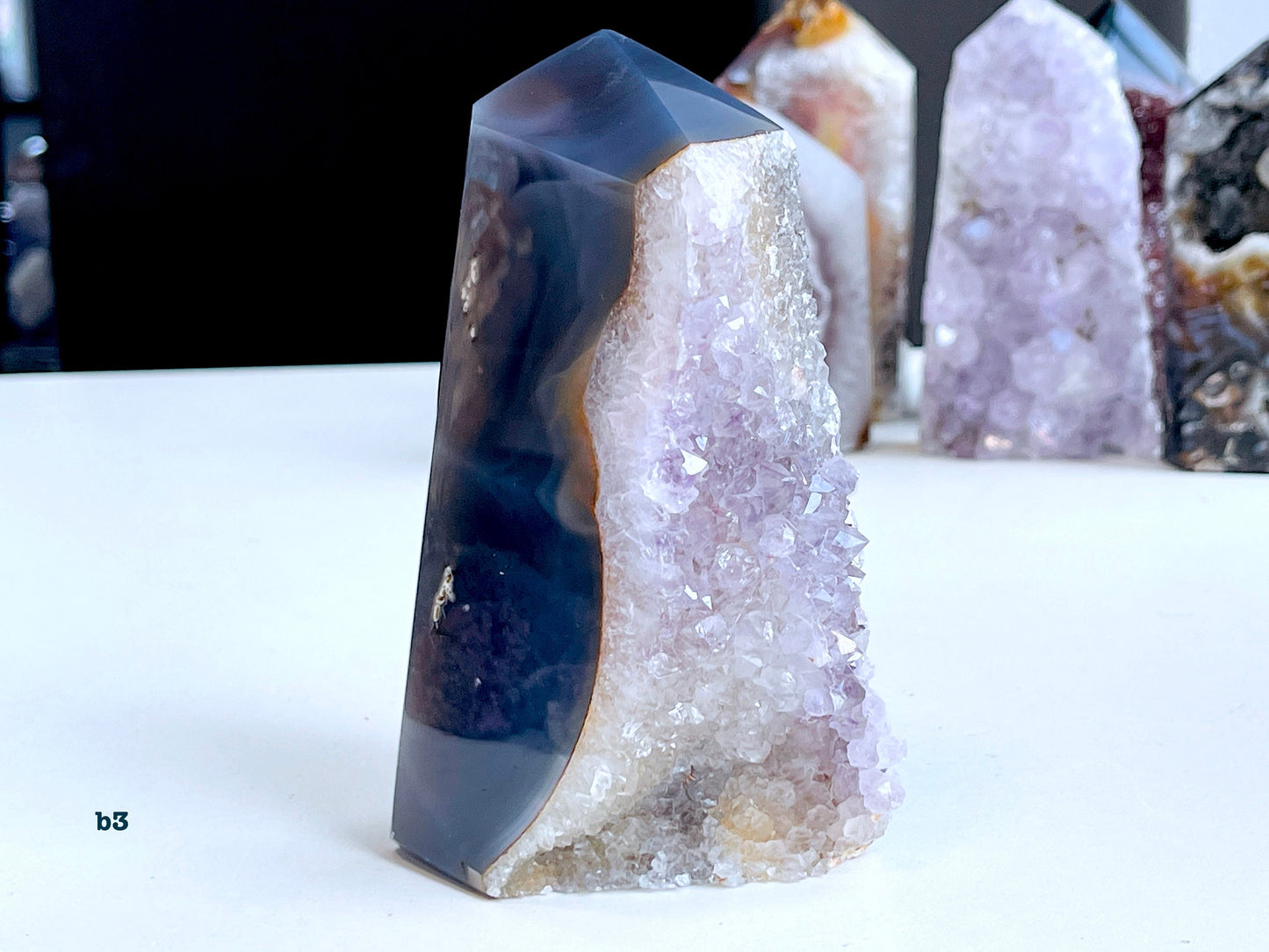 Agate Geode Tower, Premium Quality Agate Druzy Tower