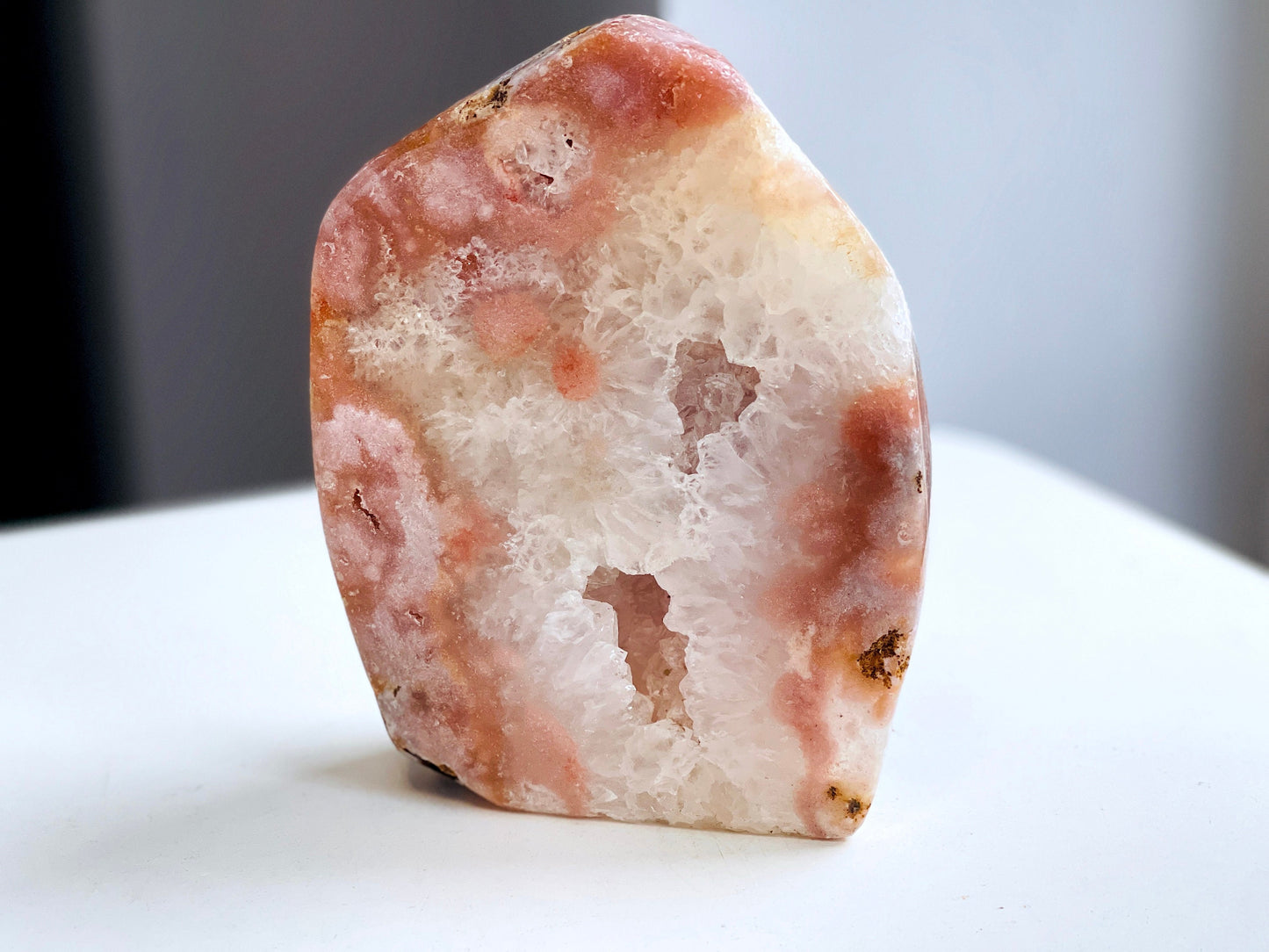 Pink Amethyst, 2kg Pink Amethyst Crystal Freefrom with Quartz Druzy, Pink Amethyst Stand, Pink Amethyst Crystal,Crystal Gift,Home decor