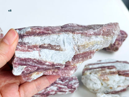 Pink Tourmaline with Quartz, Natural pink tourmaline in quartz matrix, Large Pink Tourmaline Chunk, Mineral Specimen, Healing Crystals -1