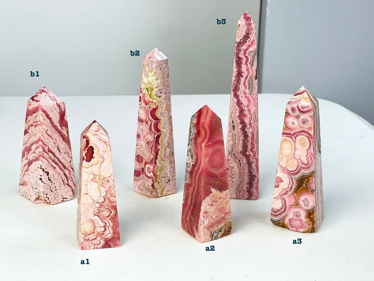 Rhodochrosite Tower, Argentina Rhodochrosite Towers, Super Special Rhodochrosite Points from Argentina, Pink Rhodochrosite,Crystal Gift P1