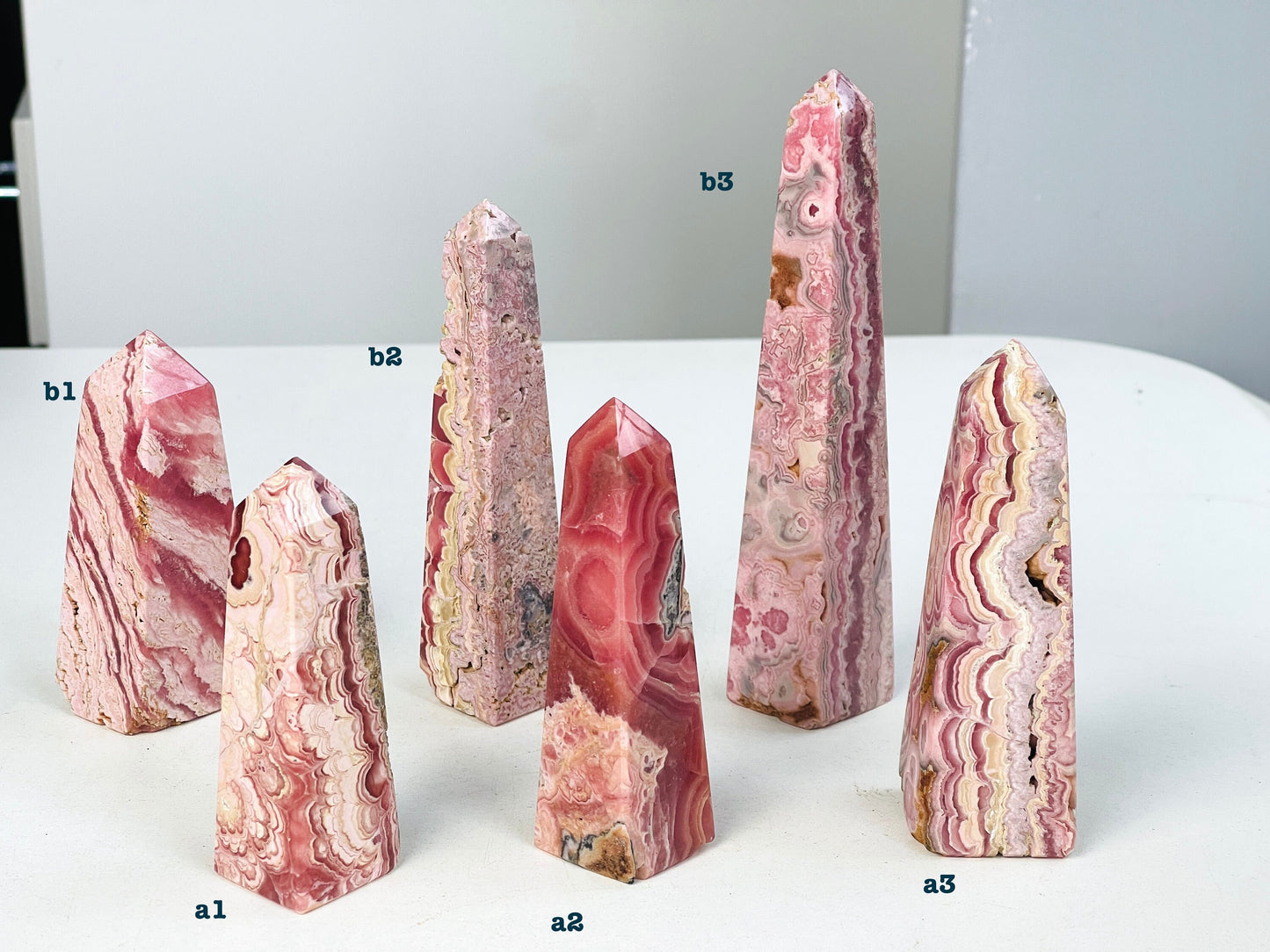 Rhodochrosite Tower, Argentina Rhodochrosite Towers, Super Special Rhodochrosite Points from Argentina, Pink Rhodochrosite,Crystal Gift P1