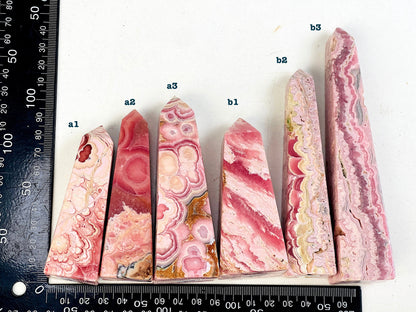 Rhodochrosite Tower, Argentina Rhodochrosite Towers, Super Special Rhodochrosite Points from Argentina, Pink Rhodochrosite,Crystal Gift P1