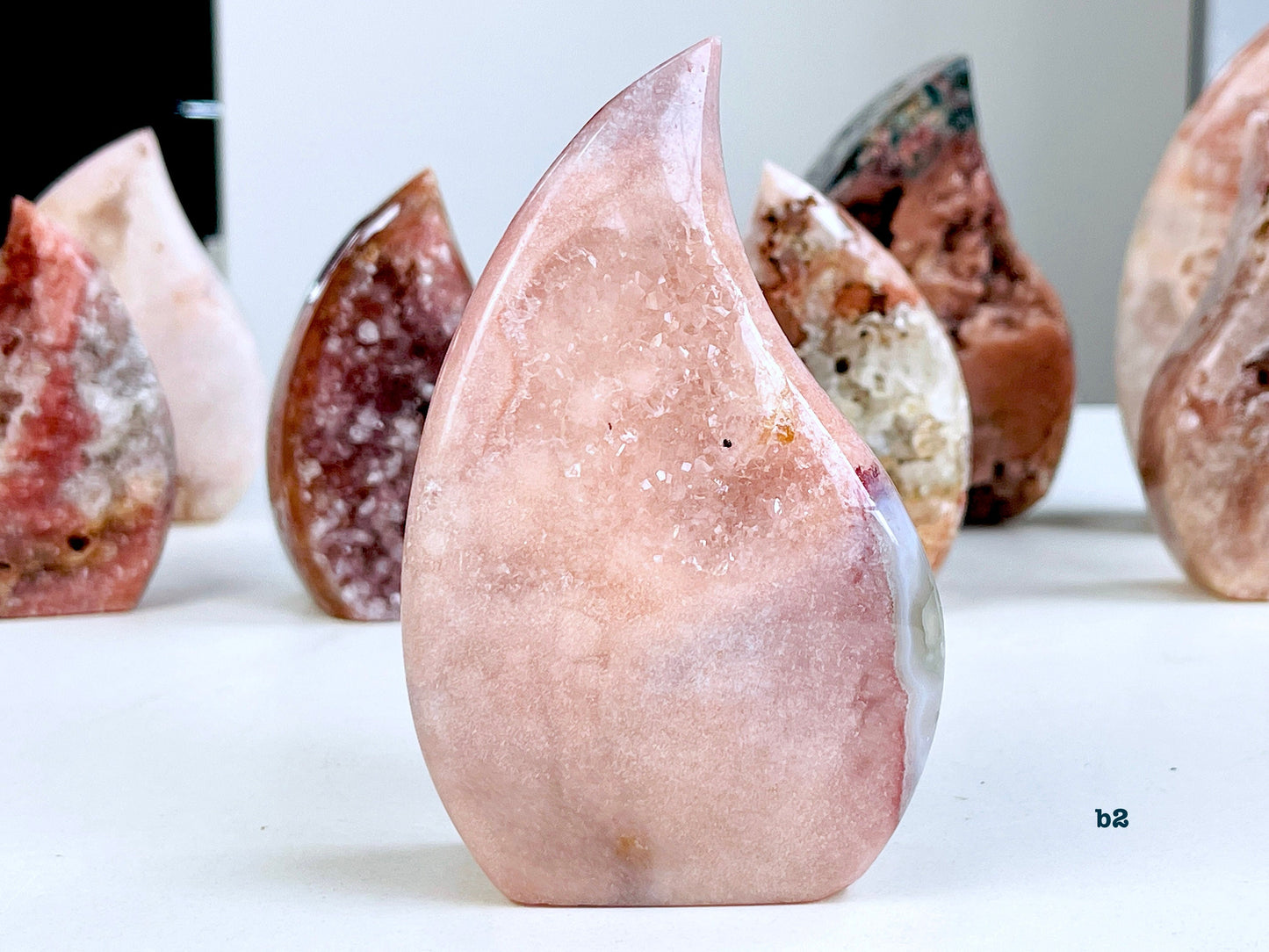 Pink Amethyst Flame, Polished Free Form, Gemstone Interior, Crystal Decoration, Rare Special Specimen, Pink Amethyst Freeform, Crystal Gift