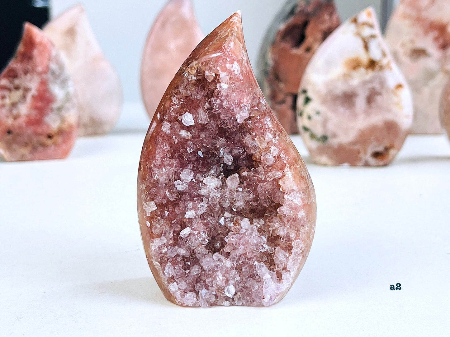 Pink Amethyst Flame, Polished Free Form, Gemstone Interior, Crystal Decoration, Rare Special Specimen, Pink Amethyst Freeform, Crystal Gift