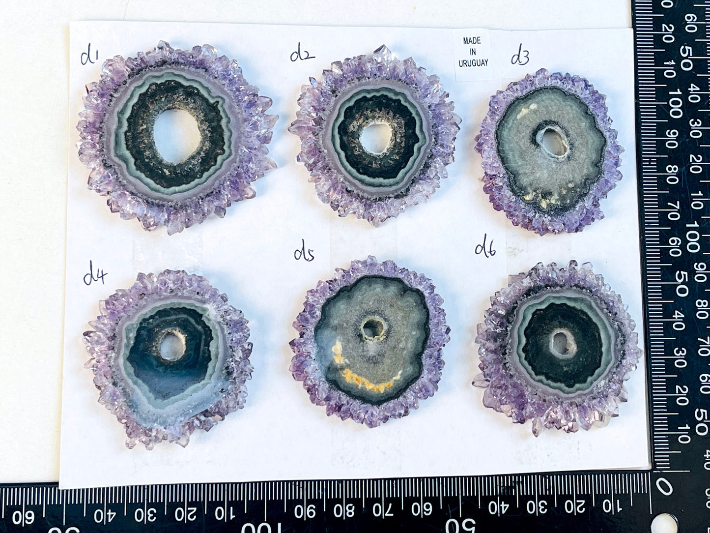 Amethyst Stalactite Slice - Stalactite Eye Slice