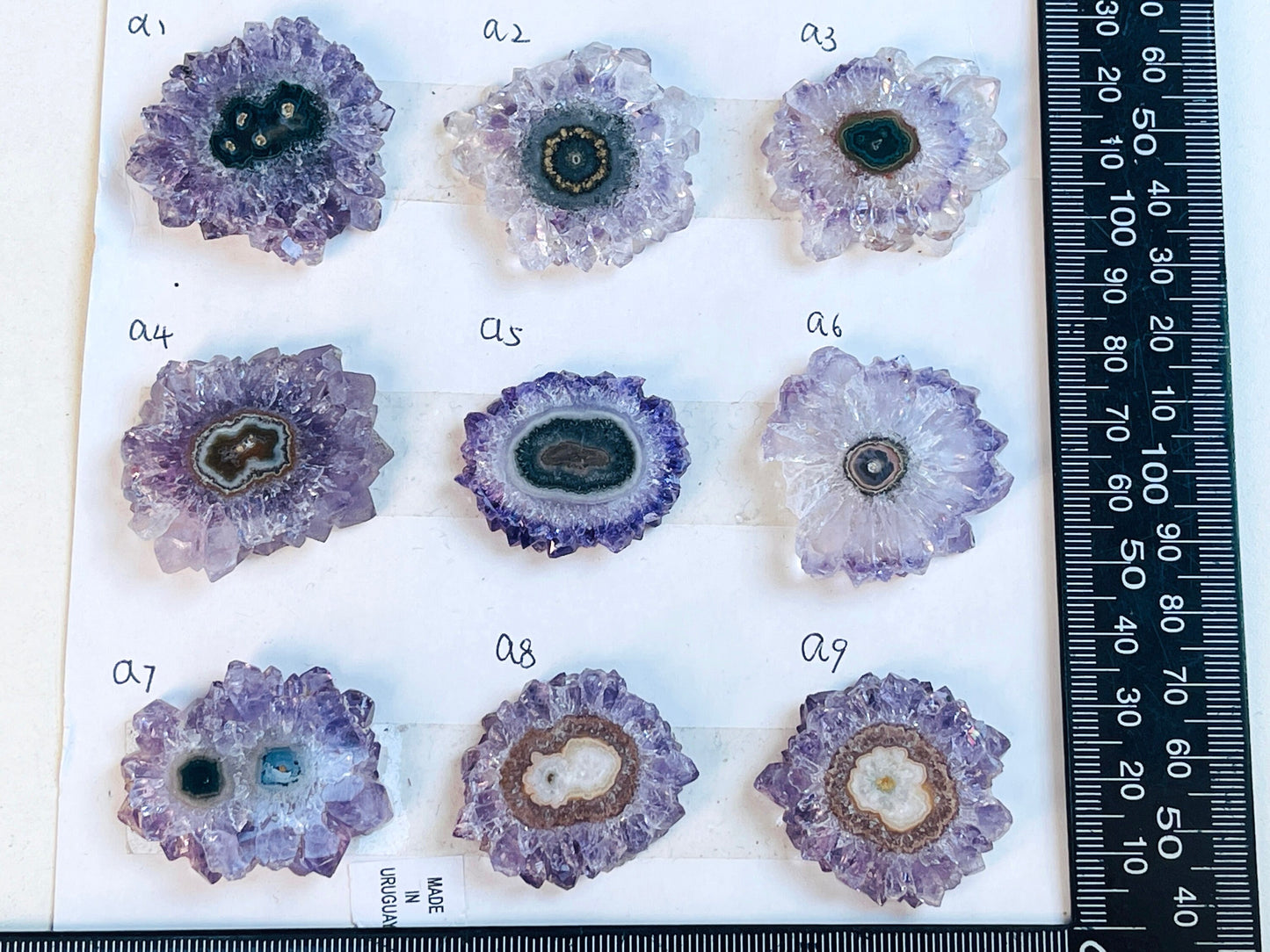 Amethyst Stalactite Slice - Stalactite Eye Slice