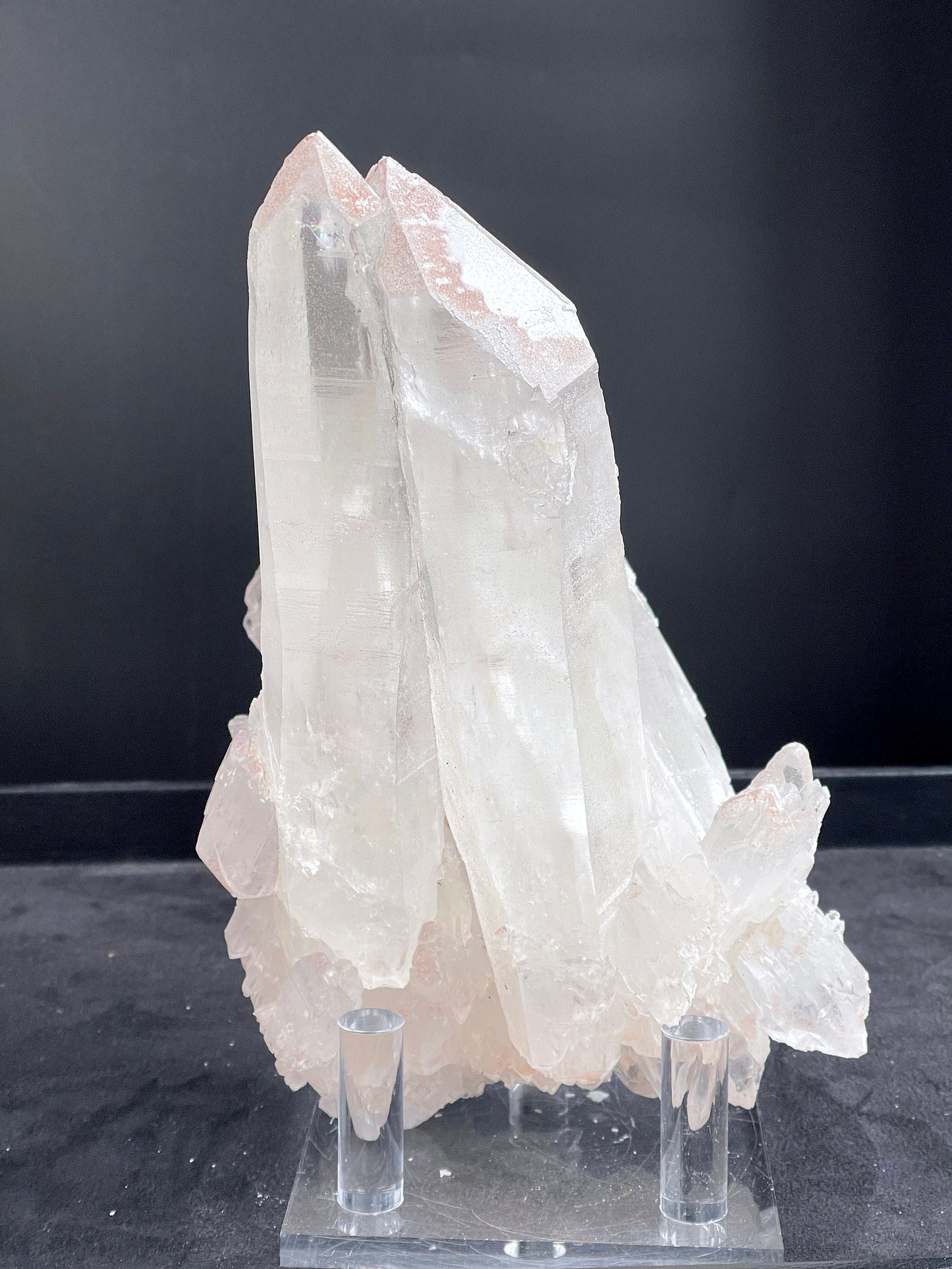 3.7kg Lemurian Quartz, Statement Lemurian Quartz cluster with pink lithium