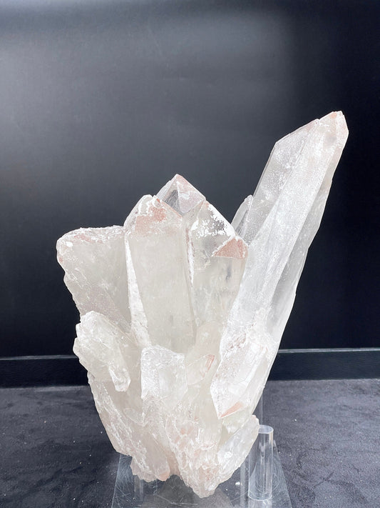 3.7kg Lemurian Quartz, Statement Lemurian Quartz cluster with pink lithium