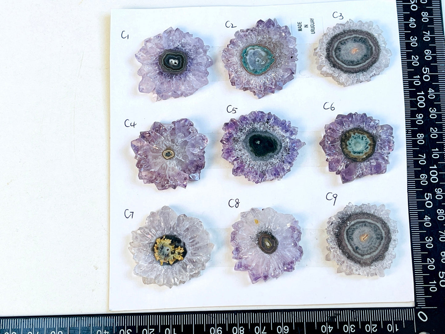 Amethyst Stalactite Slice - Stalactite Eye Slice