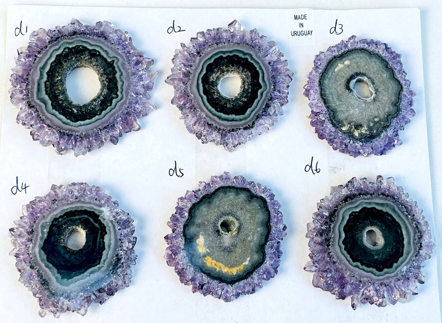 Amethyst Stalactite Slice - Stalactite Eye Slice