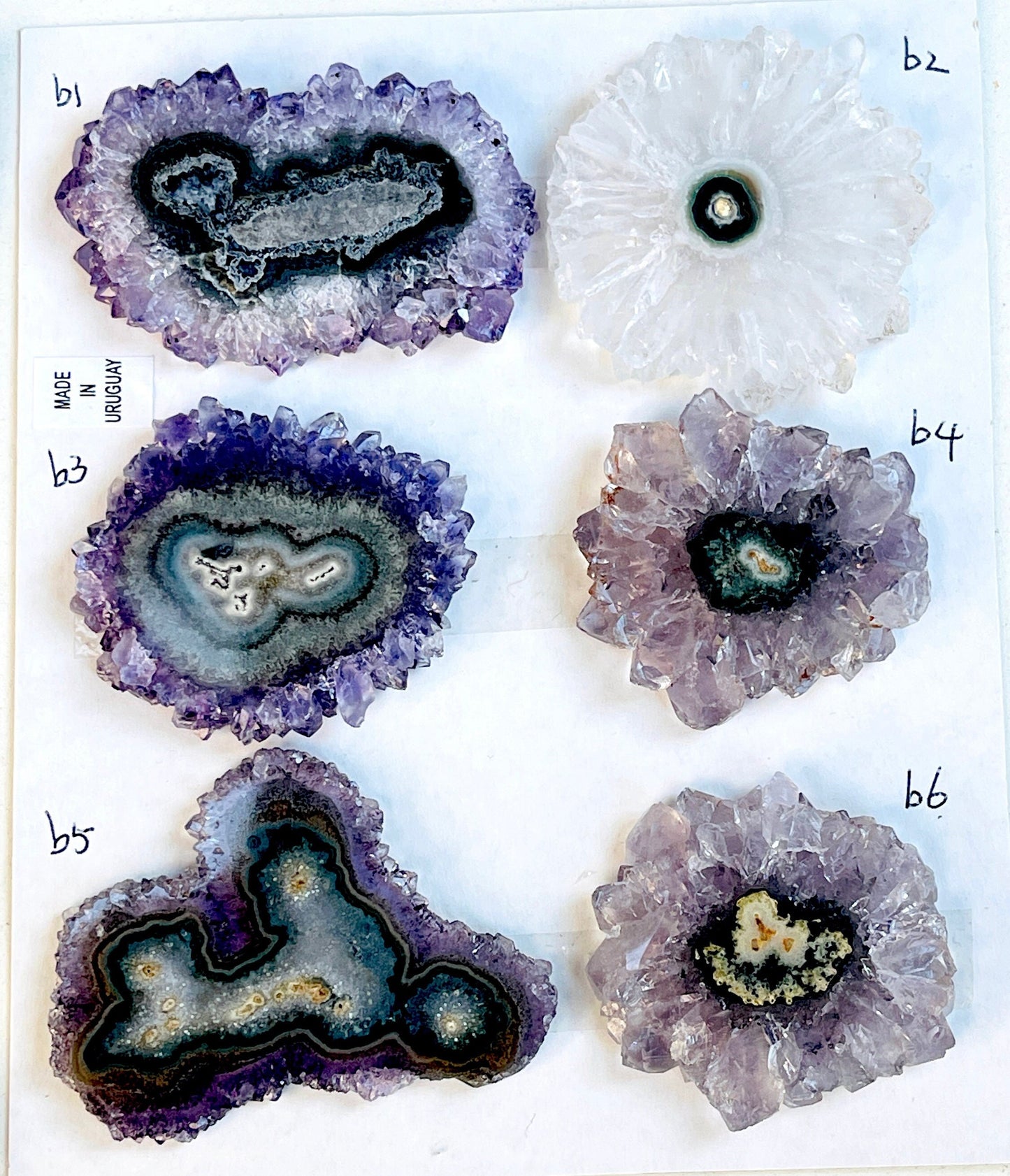 Amethyst Stalactite Slice - Stalactite Eye Slice