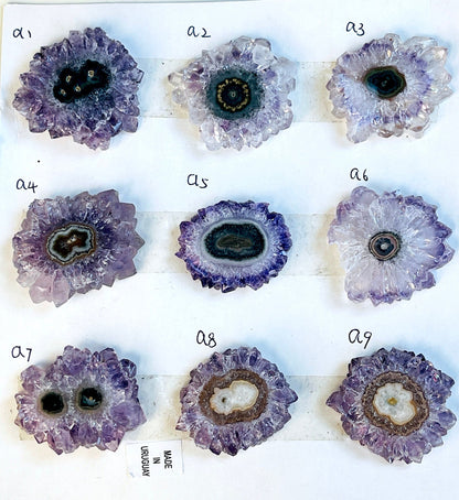 Amethyst Stalactite Slice - Stalactite Eye Slice