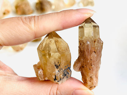 Natural Kundalini Citrine Crystal, Mini Rare Congo Citrine crystal point,  untreated citrine crystal point, crystal gift, healing crystal